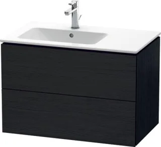 Duravit L-Cube Waschtischunterbau wandhängend Eiche Schwarz Matt 820x481x550 mm - LC629101616 LC629101616