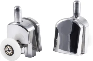 Neuesbad unten abnehmbar Laufrollen, Chrom, für 5 mm Glas, Ø 23 mm (2 Stück) NB1DEXKCJ1RU051