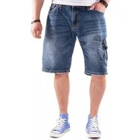 UNCS Jeansshorts mit Zollstocktasche, Werkzeugschlaufe und Cargotasche
