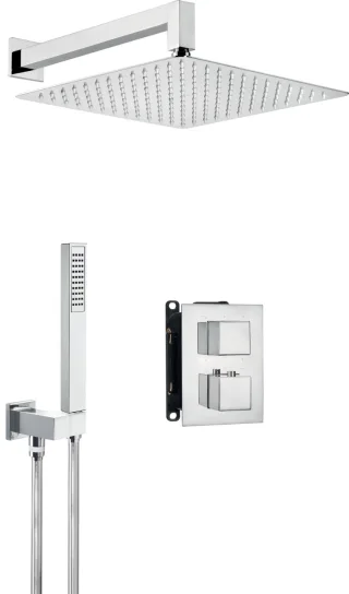 Neuesbad Unterputz Duschtermostat-Set eckig, chrom NB1DEBXYZ0EAT1