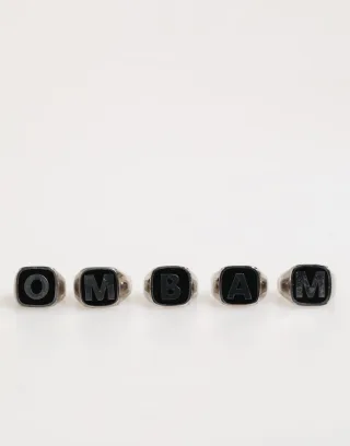 Initialen Silberring