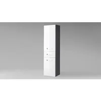 BEGA BBK Hochschrank Hochschrank Melissa grau weiß Hochglanz Badezimmer Hängeschrank