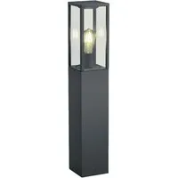 TRIO Leuchten LED Pollerleuchte Aluminium Anthrazit & Glas, Höhe 80cm, LED wechselbar, warmweiß, Garten-Laterne zur Wegbeleuchtung, Außen Gartenlampe inkl. E27 LED