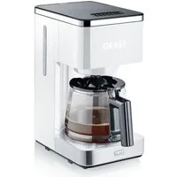 Graef Filterkaffeemaschine FK 401, 1,25l Kaffeekanne, Papierfilter 1x4, mit Glaskanne, weiß