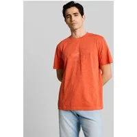 TOM TAILOR T-Shirt T-Shirt T-Shirt in Melange-Optik mit Print