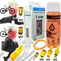 Fantic26 Fahrrad-Montageständer Shimano Hydraulik LOW Mineral ÖL 100ml + F26 Service Entlüftungskit