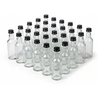 Flaschen-Fuchs Vorratsglas 24x kleine Flaschen zum Befüllen 50ml für Ingwer Shot, Schnaps, Likör, Glas, (24-tlg)