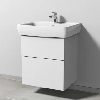 Sanipa 3way Waschtischunterbau zu Laufen Pro A Waschtisch mit 2 Auszügen, Weiß-Soft SM75643