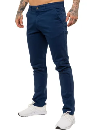 Enzo Herren Slim Fit Stretch Chinos