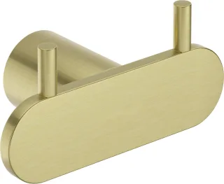 Neuesbad DOUBLE Haken, Gold Gebürstet NB1DEADRR1211