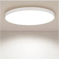 JDONG LED Deckenleuchte Rund Weiß Deckenlampe 37CM/45CM, LED fest integriert, Modern Warmweiß 3000K Lampe Badlampe, für Wohnzimmer Badezimmer Schlafzimmer Küche Balkon Keller Büro