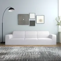 furnicato Sofahusse Dehnbare Weiß für 4-Sitzer Sofas 235-300 cm Breite