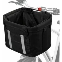 Wozinsky Fahrradkorb WKR-MK, Leichter Stoffkorb mit Kordelzug und Tragefunktion