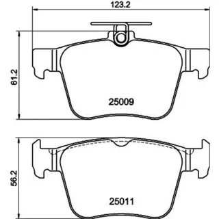 Hella Bremsbel?ge hinten Audi CUPRA Seat Skoda VW 8DB355020-261