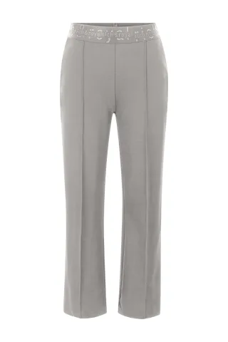 Rich & Royal - Wide Pants With Elastic Tape silver mist - Gr. - 38