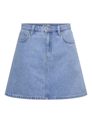 ONLY - ONLEDEN A-SKIRT DNM AKM Light Blue Denim - Gr. - M