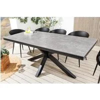 riess-ambiente Gartentisch GALAXIE 160cm hellgrau / anthrazit (Einzelartikel, 1-St), Outdoor · Keramik · Aluminium · Terrasse · wetterfest · Modern Design