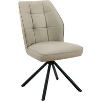 HELA 4-Fußstuhl BRAGA (1 St), XL Sitzbreite, 360° drehbar mit Auto-Return, Echtleder