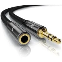 Primewire Audio-Kabel, AUX, 3,5-mm-Klinke (150 cm), Klinkenkabel Audio Verbindungskabel / Kupplung mit Nylonmantel - 1,5m
