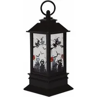 Horror-Shop Dekoobjekt Laterne mit Halloween Motiven und LED Kerze 18cm