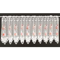 Gardinen Kranzusch Scheibengardine grober Jacquard Leuchtturm (1 St), Stangendurchzug, transparent, Stablöcher,transparent,verschiedene Höhen, Breiten