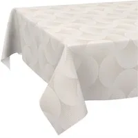 ANRO Tischdecke abwaschbar Tischtuch Baumwolle Polyester wasserabweisend (Einzelstück 1-tlg), Schmutzabweisend Geometrie Beige 100x140cm