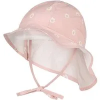 Sterntaler® Sonnenhut Sonnenhut Gänseblümchen (1-St) Sonnenhut mit Gänseblümchen, Gummi, Bindeband & Nackenschutz