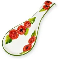 Lashuma Kochlöffelhalter Tomate, (1-tlg., 28 cm), Keramik Löffelhalter mit Tomaten Relief Dekor