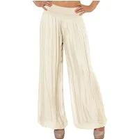Caspar Palazzohose KHS010 elegante Damen Hose mit Seidenanteil Mit blickdichter Innenhose & hohem, figurfreundlichem Stretch Bund