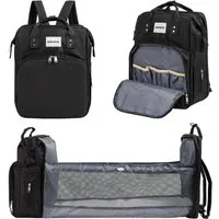Barmøya Wickelrucksack 2 in 1, Isolierte Flaschenhalter, Laptopfach