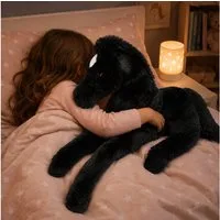 Sweety-Toys Kuscheltier Sweety Toys 10967 Fohlen Kuscheltier Pferd schwarz 90 cm, Plüschpferd