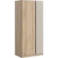 Home affaire Kleiderschrank BENDINGO, Schlafzimmerschrank, Schrank, Garderobenschrank (OTTO BESTSELLER, Garderobe & Schlafzimmer) Breite 80cm, Eiche NB, 2-türig, inkl 1 Kleiderstange und 1 Ablageboden