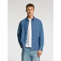 Selected Langarmhemd SLHREGCARLO DENIM LS SHIRT NOOS Baumwolle, regular fit