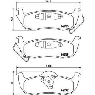 Hella Bremsbel?ge hinten Jeep Commander Grand