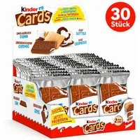 kinder Süßigkeit Ferrero Kinder Cards 2er Waffel-Spezialität, 30 x 25,6 g, Vorratspack