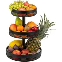eluno Obstschale rund 3-stöckig, Ø 20 cm, 25 cm und 30 cm, Metall