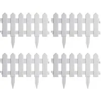 HTI-Living Beetbegrenzung Zierzaun Palisaden Nessa, LxH: 40x29.5 cm, Set, 4 Zaunelemente, Beeteinfassung Beetbegrenzung