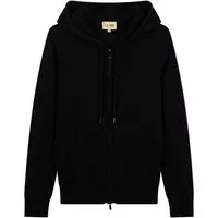 GOBI Cashmere Kapuzenpullover Damen Zip-Hoodie mit Smiley-Tasche