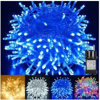 SERBASIC Lichterkette 20-100M LED-Lichterkette mit Stecker, Timer, 8 Modi, 31V DC, für Innen Außen, Garten, Hochzeit, Party, Weihnachtsbaum