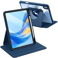 Fintie Tablet-Hülle Rotierende Hülle für iPad (A16) 11./10. Generation 2025/2022, 360 Grad Drehbare Hülle mit Stifthalter, Transparente Acryl-Rückseite