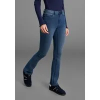 Arizona Bootcut-Jeans Ultra Stretch ausgestellte Beinform, Used-Waschung, hohe Leibhöhe