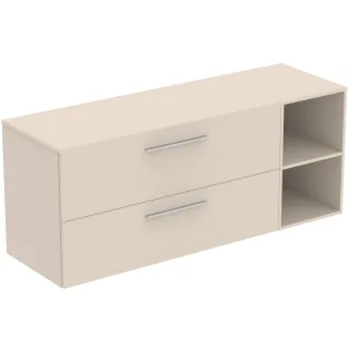 Ideal Standard Möbel-Set 160cm i.life B 2 Auszüge 2 off.Fächer Gr.Chrom Sandbeige matt, T5765NF T5765NF