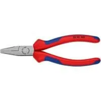 Flachzange 20 02 160, Greifzange rot/blau, gezahnte Griffflächen