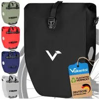 Valkental Fahrradtasche Gepäckträger wasserdicht & abschließbar, Gepäckträgertasche Fahrrad mit Großen Reflektoren 20L, 28L, 32L