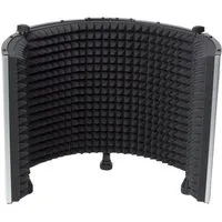 FAME Mikrofon-Halterung, (Pro Serie Mic Reflexion Screen Premium Akustisch Optimierter Reflexion Filter Schutz vor Übersprechungen Nebengeräuschen Faltbar Einfache Montage Ideal für Podcasts Sprachaufnahmen Mobile Nutzung, Mic / Line Amps / Channel-S