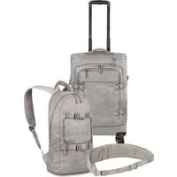 normani Reisetasche Reisetrolley mit kleinem 8L Rucksack und Hüftgurt, Handgepäck Trolley Set mit Backpack und Rucksackgurt