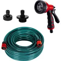 Einhell Pumpenschlauch, (Set), 20m Gartenschlauch inkl. Adapter und Spritzpistole