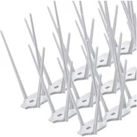 KONZEPT Taubenspikes Taubenabwehr für Balkon, Garten, Terasse - Vogelschreck 3-reihig, Set, 3-St., für Balkon, Fensterbank, Dachbalken - Tierfreundlich, 3 stk. x 33 cm
