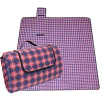 Picknickdecke, ZOLLNER24, 200 x 200 cm, 100% Polyester, wasserdicht und isoliert, Tragegriff
