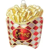 Krebs Glas Lauscha Christbaumschmuck Tüte Pommes Frites, Weihnachtsdeko, Christbaumschmuck (1-tlg), mundgeblasen